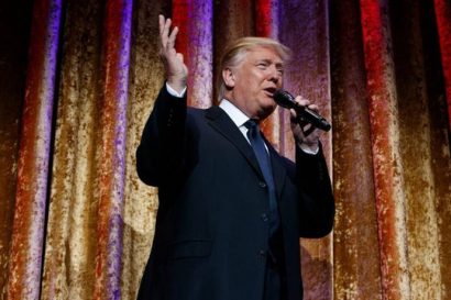  Tổng thống Mỹ đắc cử Donald Trump phát biểu tại một sự kiện ở Washington hôm 17-1. Ảnh: AP
