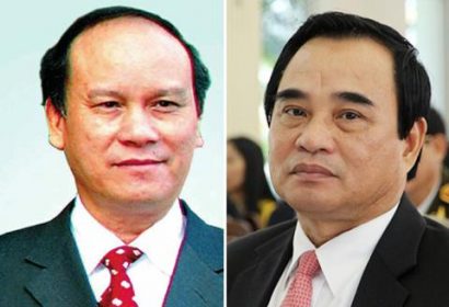  Trần Văn Minh (trái) và Văn Hữu Chiến - nguyên Chủ tịch UBND TP Đà Nẵng bị khởi tố liên quan tới vụ án Vũ “nhôm”.